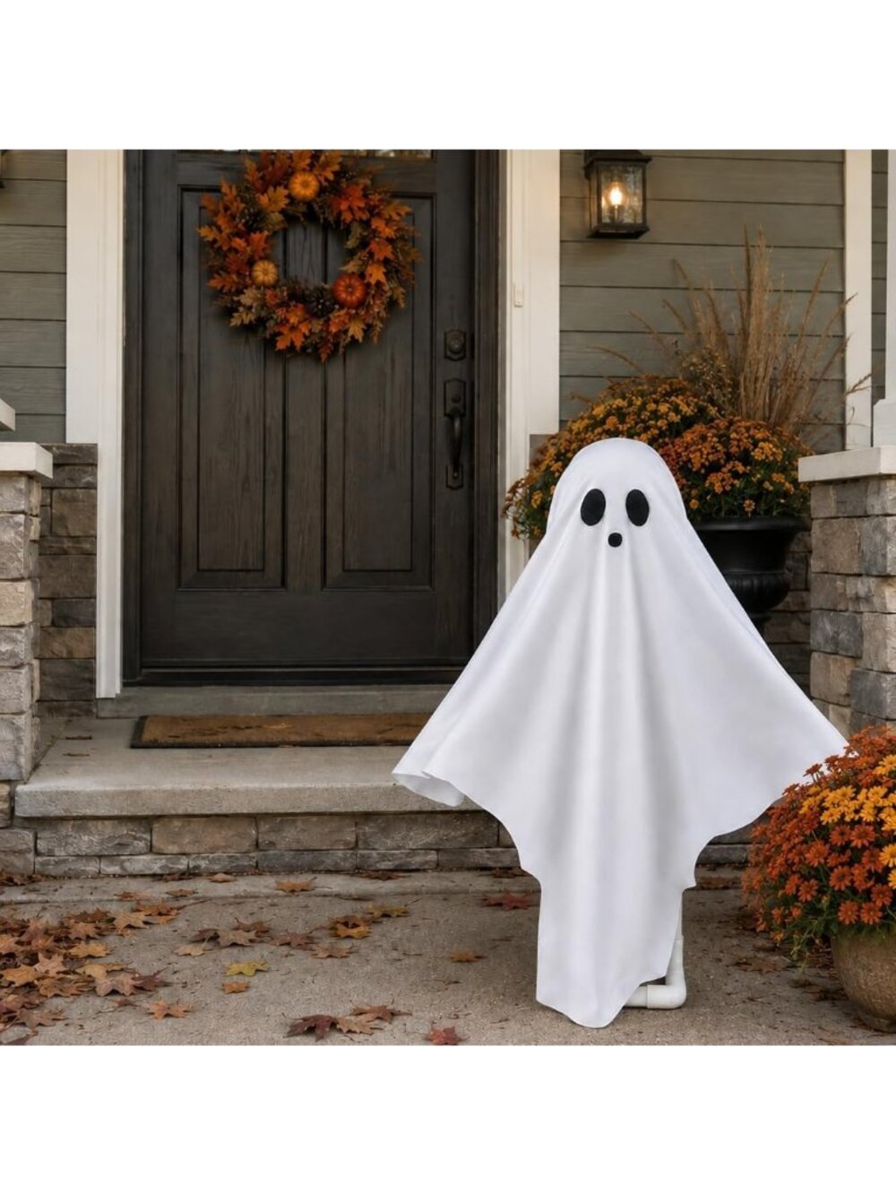 🎃 24 Inch Ghost Ted Halloween Inflatable Motion-Activated Voice Box